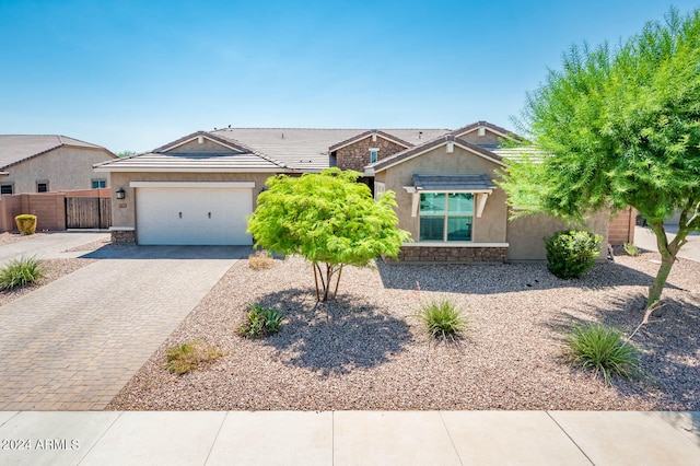 view of front of home featuring a garage