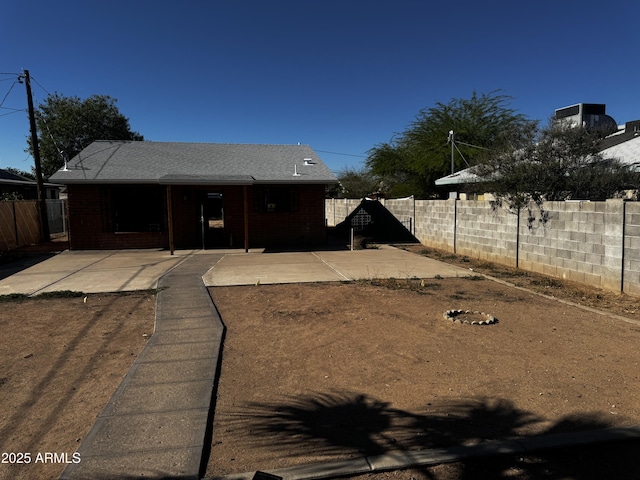 219 W Frye Rd, Chandler, AZ 85225 - rear view of house featuring a patio area, a fenced backyard, and brick siding