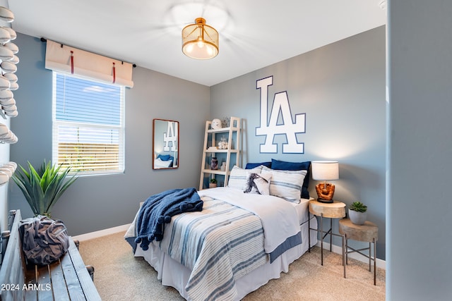 view of carpeted bedroom