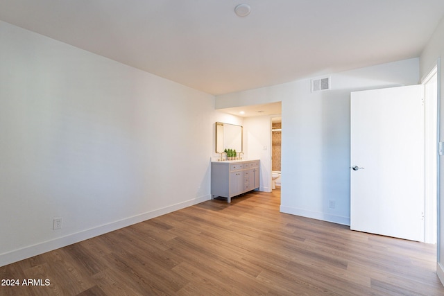 interior space with light hardwood / wood-style floors