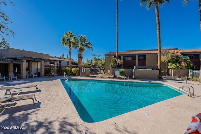 view of pool with a patio