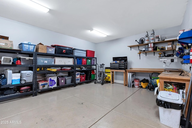 view of storage room