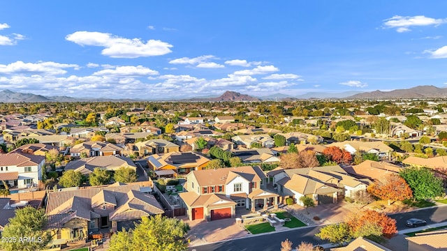 bird's eye view featuring a mountain view