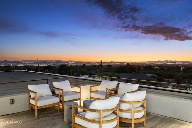 exterior space with a mountain view