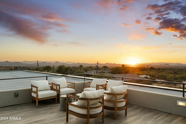 exterior space with a mountain view