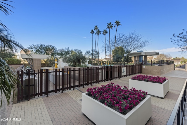 view of patio with fence