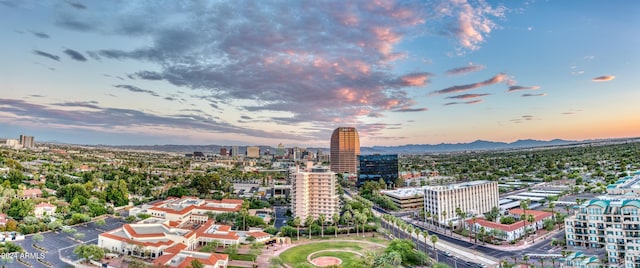 aerial view with a view of city