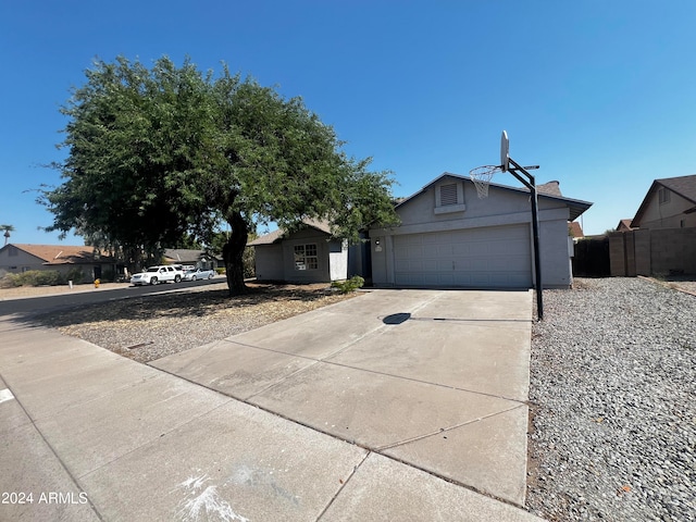 view of front of home featuring a garage