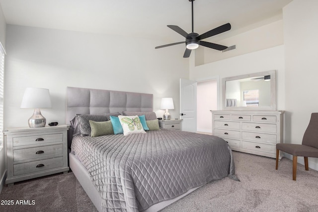 13918 N 78th Ave, Peoria, AZ 85381 - carpeted bedroom with a high ceiling and ceiling fan