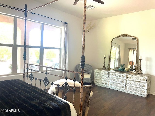 20502 W Ridge Rd, Buckeye, AZ 85396 - bedroom with wood finished floors and ceiling fan