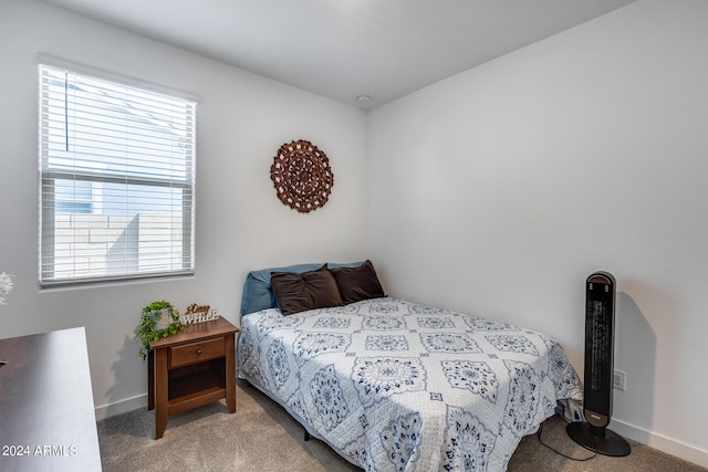 bedroom with carpet