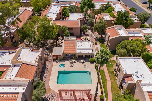 3131 W Cochise Dr Unit 144, Phoenix, AZ 85051 - aerial view of residential area with a pool