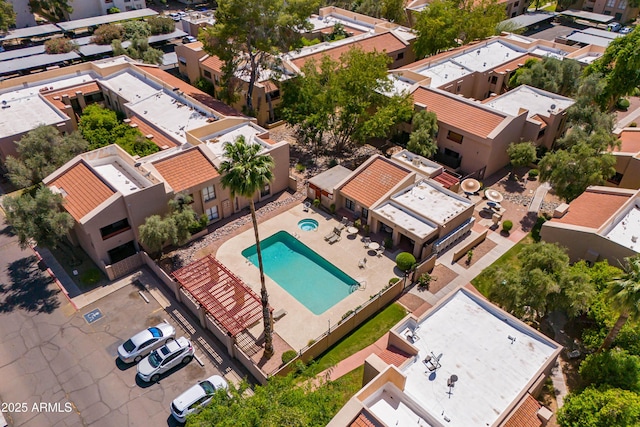 3131 W Cochise Dr Unit 144, Phoenix, AZ 85051 - aerial view of residential area featuring a pool