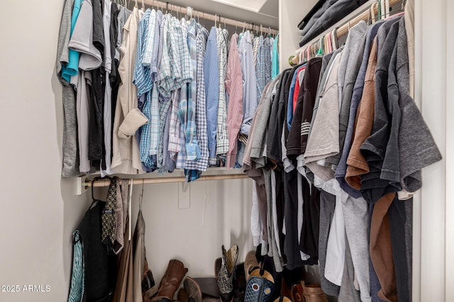 view of walk in closet