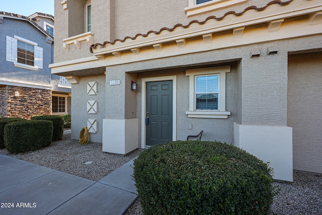 view of doorway to property