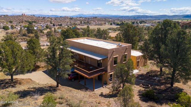 bird's eye view with a mountain view