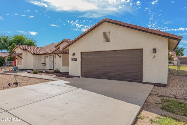 view of front of home featuring a garage