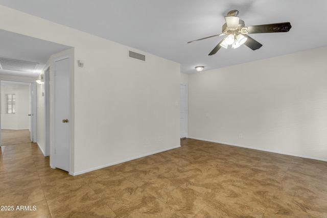 empty room with ceiling fan