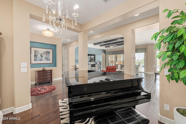 misc room featuring hardwood / wood-style flooring