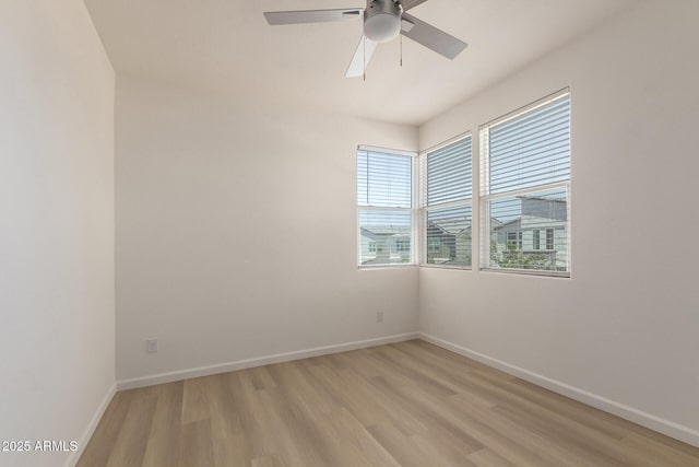1879 W 23rd Ave, Apache Junction, AZ 85120 - unfurnished room with light wood-style flooring, a ceiling fan, and baseboards