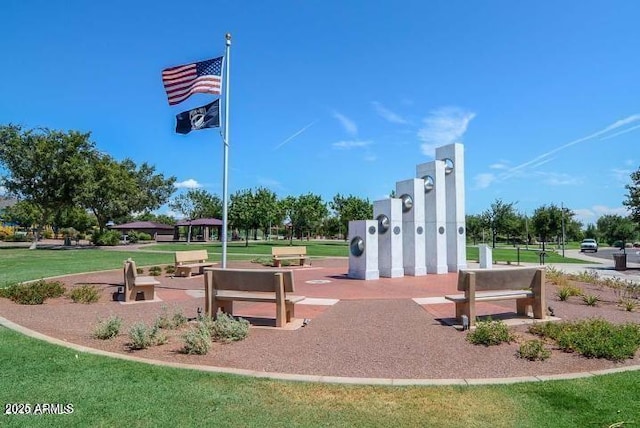 view of home's community featuring a gazebo and a yard