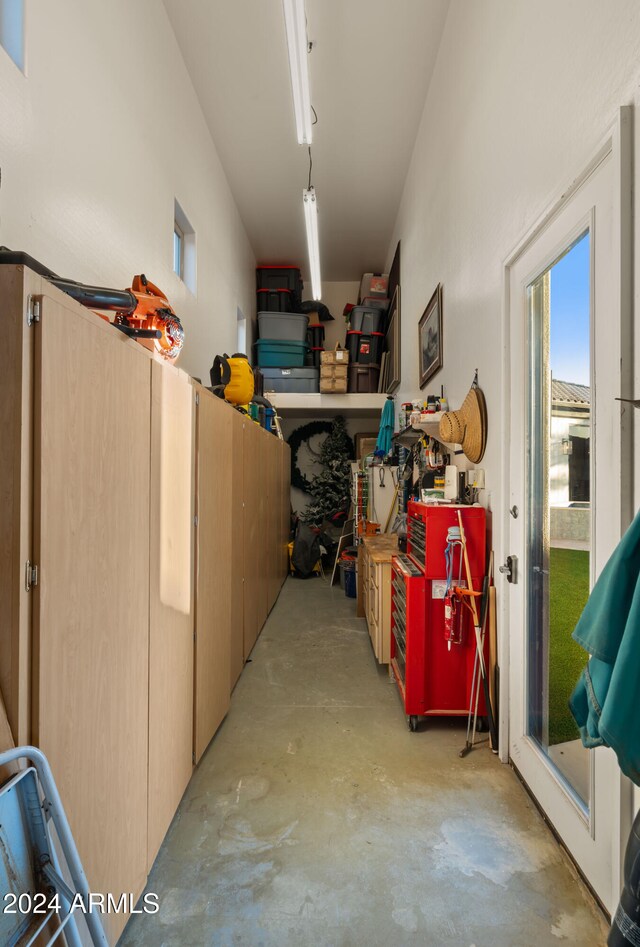 view of storage room