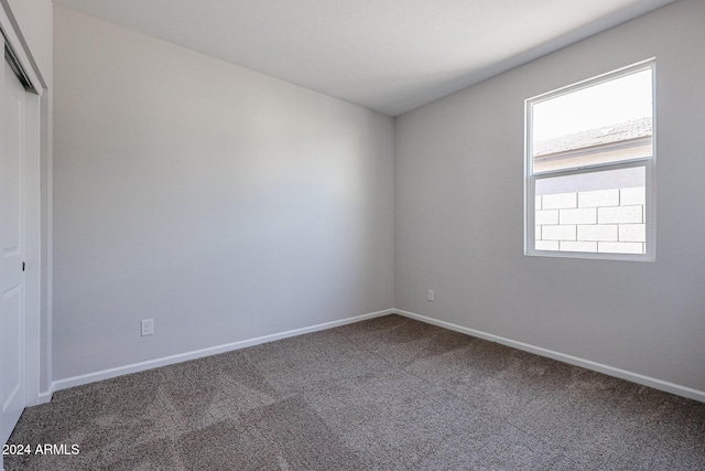 carpeted spare room featuring a wealth of natural light