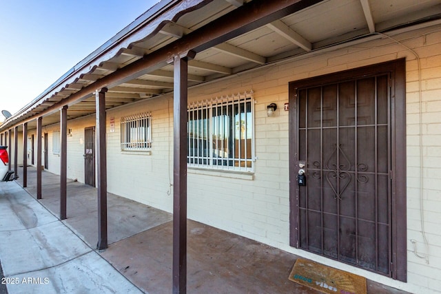 view of doorway to property