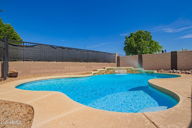 view of pool with a fenced in pool and a fenced backyard