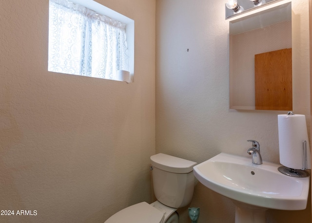 bathroom featuring sink and toilet