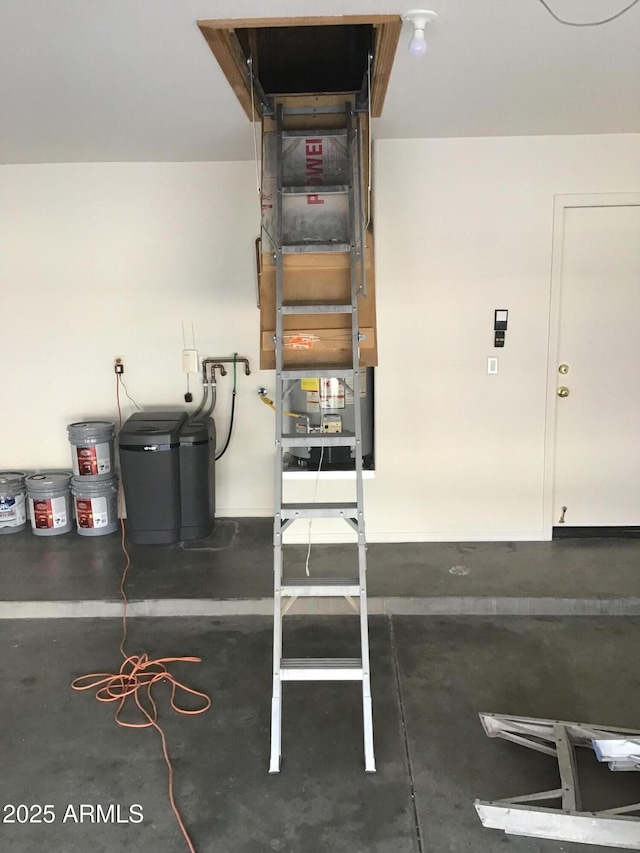 interior space with concrete floors
