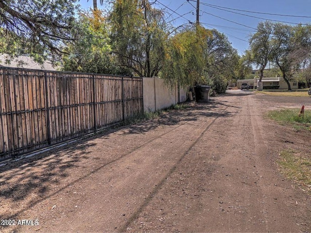 view of road