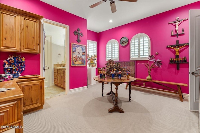 11821 S Tuzigoot Ct, Phoenix, AZ 85044 - interior space with recessed lighting, baseboards, and ceiling fan