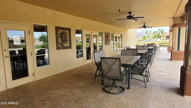 2101 S Meridian Rd Unit 437, Apache Junction, AZ 85120 - view of patio featuring ceiling fan and outdoor dining area