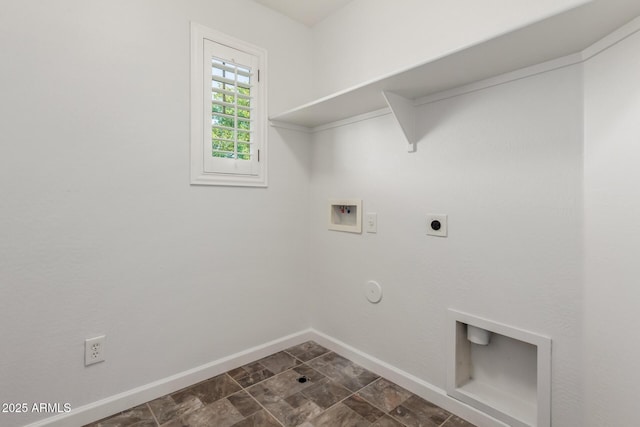 3555 E Erie St, Gilbert, AZ 85295 - laundry room featuring laundry area, hookup for a washing machine, electric dryer hookup, and baseboards
