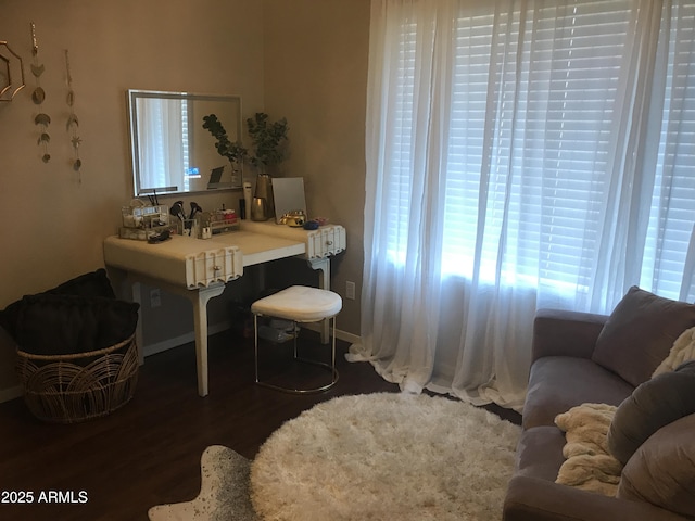 5110 E Mark Ln, Cave Creek, AZ 85331 - office with dark wood-style floors and baseboards