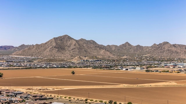 mountain view with a residential view