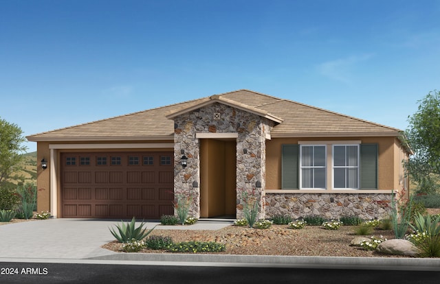 view of front of house featuring a garage