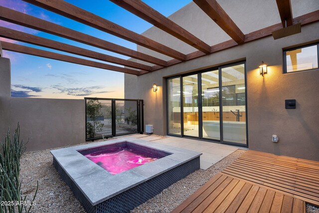 10354 E Celestial Dr, Scottsdale, AZ 85262 - view of swimming pool featuring an in-ground hot tub and a pergola