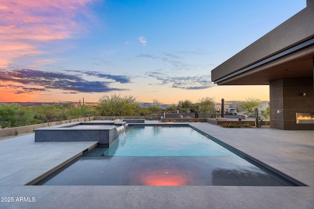 10354 E Celestial Dr, Scottsdale, AZ 85262 - view of pool featuring a pool with connected hot tub and a patio