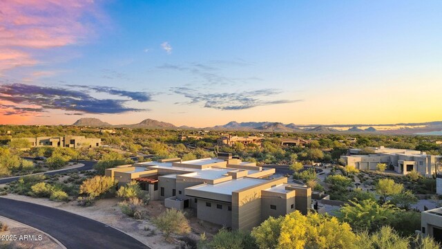 10354 E Celestial Dr, Scottsdale, AZ 85262 - aerial view at dusk of a mountain view