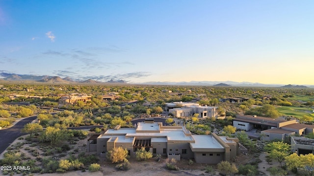 10354 E Celestial Dr, Scottsdale, AZ 85262 - aerial view at dusk of a mountain view and a residential view