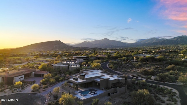 10354 E Celestial Dr, Scottsdale, AZ 85262 - aerial view at dusk of a mountain view