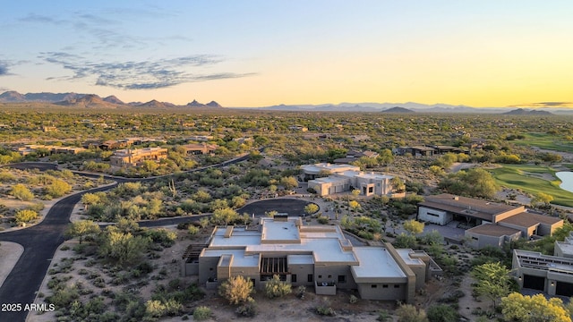 10354 E Celestial Dr, Scottsdale, AZ 85262 - aerial view of residential area featuring a mountain backdrop and a golf course