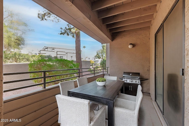 balcony with a grill