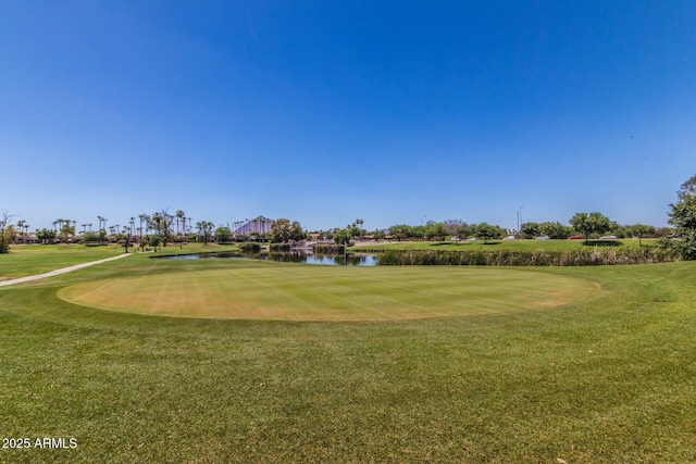 view of home's community featuring a lawn