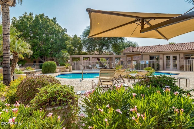 view of pool with a patio area