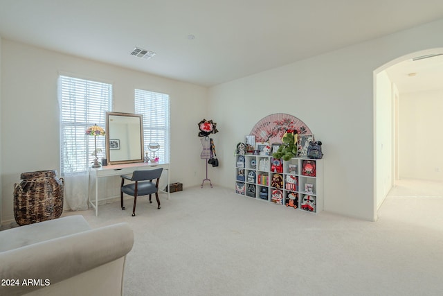 game room featuring carpet