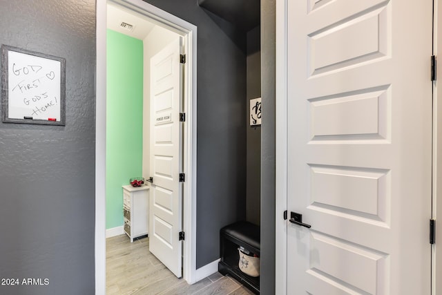 interior space featuring light hardwood / wood-style floors