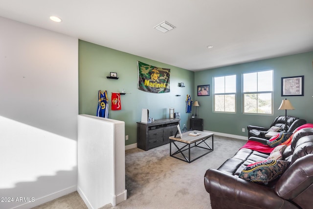 view of carpeted living room